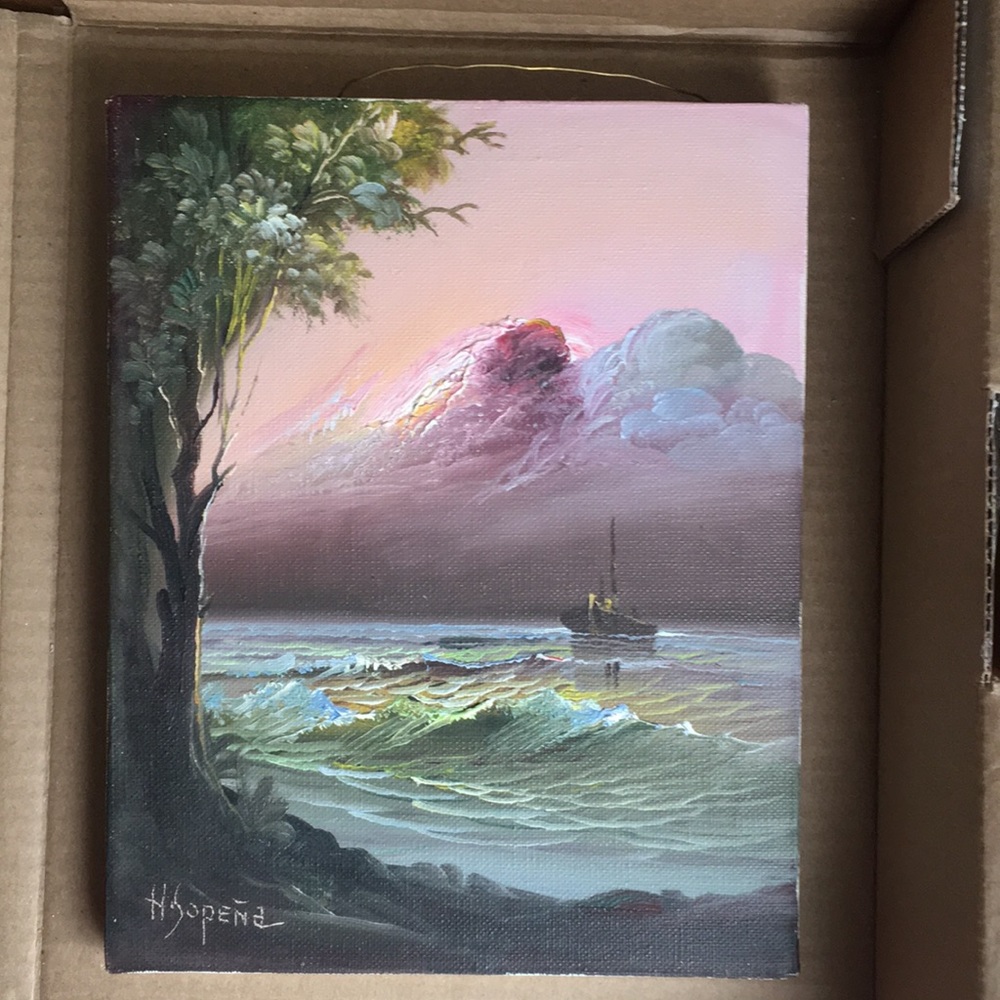 Vintage Original Unframed H.Sopena Painting